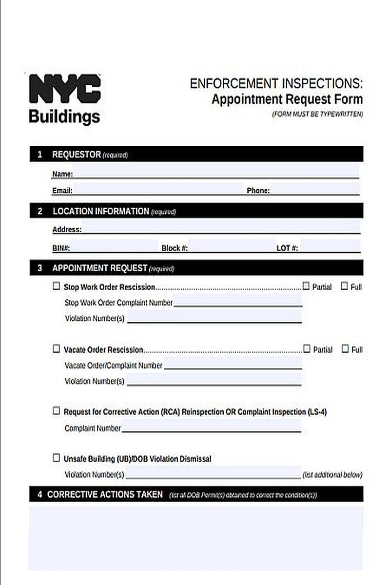 Appointment Request form