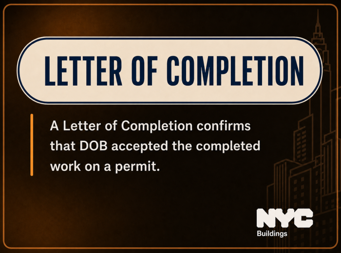 Letter of Completion
